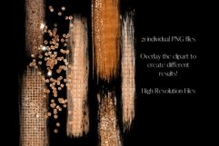 Copper Glitter and Foil Brushstroke Clipart Product Image 3