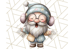 Watercolor Winter Gnome Clipart, Cute Gnome Christmas PNG Product Image 2