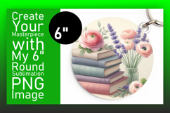 Lovely Round Design Sublimation Template , Books Product Image 1
