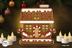 Gingerbread House Candle Holders Bundle | Candle Stand | SVG Product Image 6