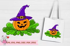 Pumpkin Witch Hat SVG, Halloween SVG, Pumpkin SVG file Product Image 3