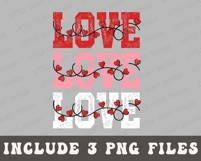 Retro Valentines Love PNG, Valentines Heart Png, Preppy Bow Product Image 4