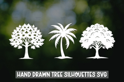 3 Trees Silhouettes SVG, Trees Cut File, Tree Vinyl Decal Product Image 1