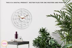 Wall Clock SVG, dxf files for cnc, clock face svg file Product Image 6