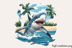 Summer Sea Animals Clipart Bundle PNG Product Image 3