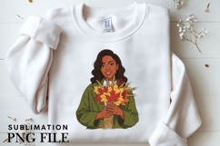 Autumn motivational woman png design for T-shirts Product Image 3