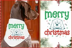 Merry Christmas Christmas Dog Bandana SVG Design Product Image 1