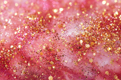 Pink and gold glittery background with sparkling particles Product Image 1