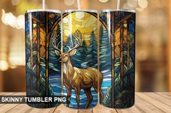 Christmas Stained Glass deer Tumbler Design Product Image 1