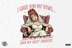 Vintage Funny Bride Sublimation PNG Product Image 1
