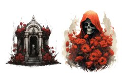 Vintage Scary Clipart Bundle, Set of 15 Png Bundle Product Image 6
