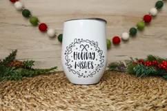 Holiday wishes SVG, Christmas Round Ornaments SVG Product Image 4