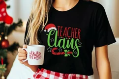 Teacher Claus Svg, Teacher Christmas Svg, Merry Teacher Svg. Product Image 4