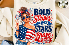 Bold Stripes Brave Hearts PNG Product Image 1