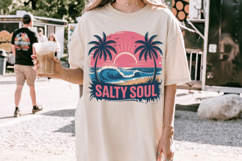 Salty soul PNG sublimation |Beach &amp; Summer PNG T-Shirt Product Image 2