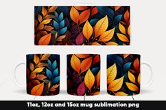 Fall autumn leaves mug wrap sublimation Product Image 1
