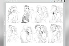 45 Procreate Wedding Couple Stamp Brushes Product Image 2