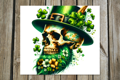 St. Patrick's day skull | 4 tumbler sublimation designs PL2 Product Image 2