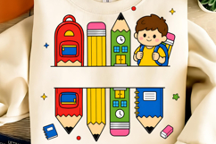 Preppy Pencil Teacher Name Custom PNG, CUSTOM Name Teacher Product Image 2