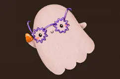 Cute Halloween Ghost Clipart , Hand Drawn Spooky Digital Product Image 8