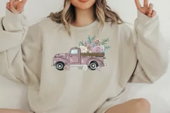Truck With Flowers | St Valentines Day | Light Pink Product Image 5
