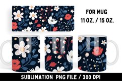 Watercolor flower design coffee mugs, floral mug gifts Product Image 1