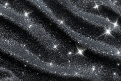 Black &amp; white starry night sky with sparkling glitter Product Image 1