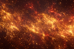 Galaxy with vibrant orange and yellow lights scattered Product Image 1