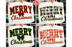 Christmas PNG, Merry Christmas Plaid, Merry Christmas PNG Product Image 1
