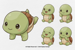 15 Bundle Watercolor Baby Turtle Cute Turtle Ocean Animal Product Image 6