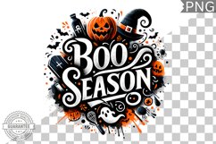 Boo Season Sublimation - Halloween Clipart PNG Design Product Image 1