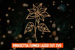 Poinsettia Flower Laser Cut, Christmas Flower Laser Cut Product Image 1