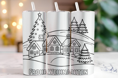 Frohe Weihnachten Tumbler Wrap | Christmas | Sublimation Product Image 1
