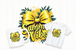 Summer vibes with yellow ribbon sublimation Product Image 1
