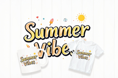 Summer vibes typography png Product Image 1