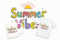 Summer vibes typography png Product Image 1