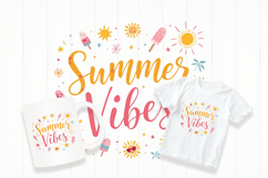 Summer vibes typography png Product Image 1