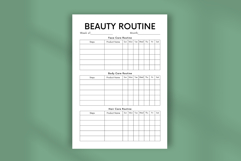 Simple Beauty Routine Tracker Editable Canva Template, Product Image 4
