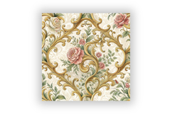 Baroque Toile Digital Paper Pack, Vintage Floral Toile Product Image 6