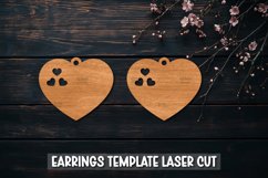 15 Valentine Heart Template earrings SVG I Laser Cut Files Product Image 7
