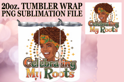 Refreshing days 20oz tumbler wrap, Black Woman Product Image 1