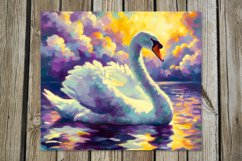 Swan | 8 impressiomism skinny tumbler Sublimation designs Product Image 6