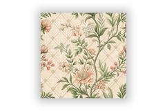 Soft Apricot Toile Digital Paper Pack, Vintage Floral Toile Product Image 6