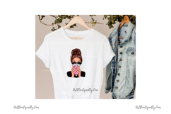 Girl With Coffee Clipart: Hand Drawn PNG Product Image 4