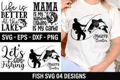 Fishing SVG Design - Mama Is My Name &amp; Fishing Is My Game Product Image 1