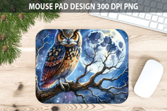 Owl Mouse pad Sublimation - Halloween Animal PNG Design Product Image 1