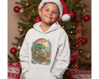 Christmas T-Rex Dinosaur SVG PNG, Santa saurus Rex Design Product Image 3