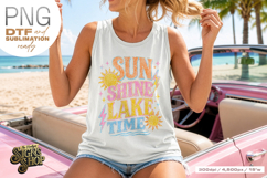 Sun Shine Lake Time png, Girly Summer Lake Design DTF Product Image 3