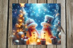 Snowman | Christmas Skinny tumbler sublimation design bundle Product Image 6