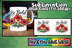 Serene sunsets 11oz 15oz sublimation wrap, Flowers Quote Product Image 1